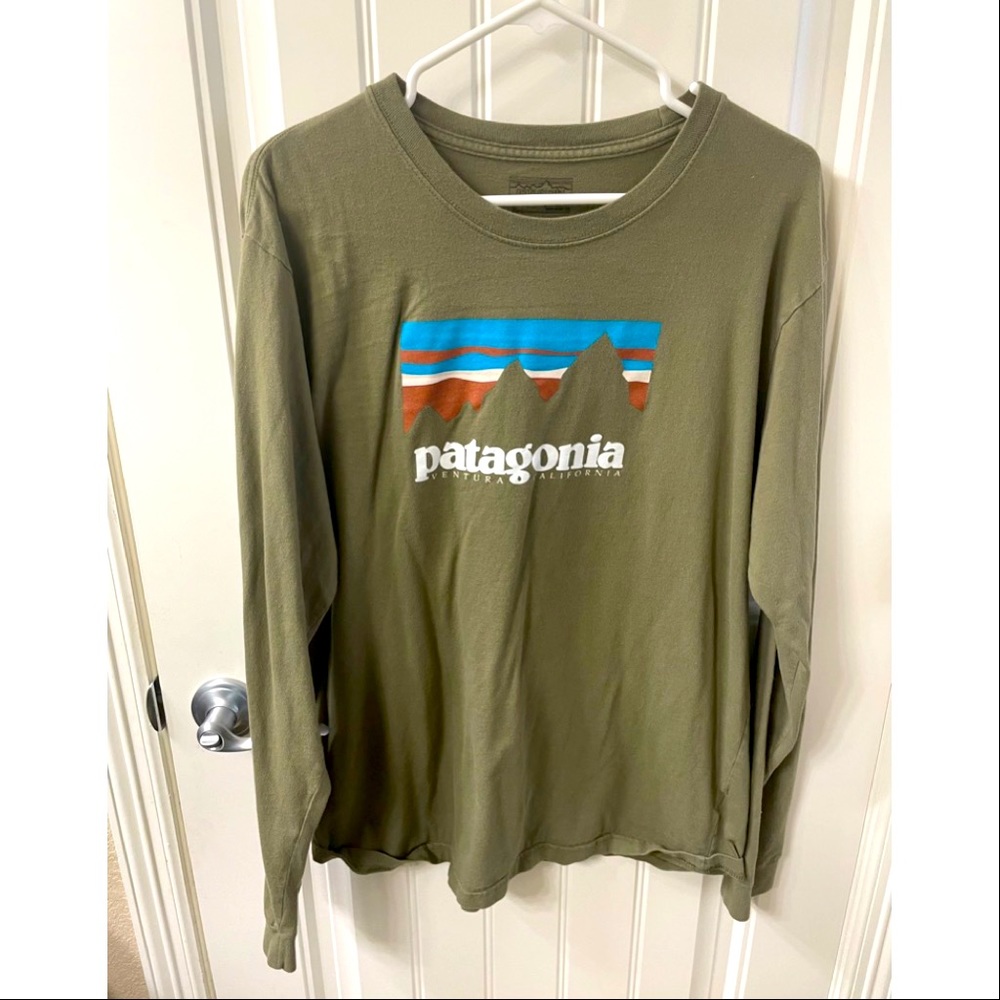 Patagonia Long Sleeve Olive Green Shirt